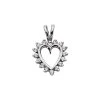 14K White Gold Diamond Heart V-Bale Pendant 0.24ct -Fashion Accessories Shop 14k gold round diamond heart pendant 024ct p 27795 white 20220426