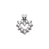 14K White Gold Diamond Heart Shape Pendant 0.42ct
