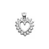 14K White Gold Round Diamonds Heart Pendant 0.48ct -Fashion Accessories Shop 14k gold round diamond heart pendant 048ct p 27787 white 20220426