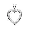 14K White Gold Bezel Set Round Diamonds Heart Pendant 0.48ct -Fashion Accessories Shop 14k gold round diamond heart pendant 048ct p 27792 white 20220426