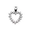 14K White Gold 0.48ct Round Diamonds V-Bale Heart Pendant -Fashion Accessories Shop 14k gold round diamond heart pendant 048ct p 27809 white 20220426