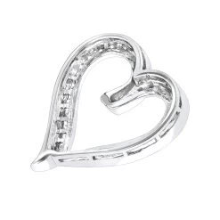Round Diamonds Designer Heart Pendant 0.62ct 14K White Gold 11 Round Diamonds Designer Heart Pendant 0.62ct 14K White Gold -Fashion Accessories Shop 14k gold round diamond heart pendant 062ct p 27835 backwh