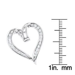 Round Diamonds Designer Heart Pendant 0.62ct 14K White Gold 13 Round Diamonds Designer Heart Pendant 0.62ct 14K White Gold -Fashion Accessories Shop 14k gold round diamond heart pendant 062ct p 27835 rulerwh