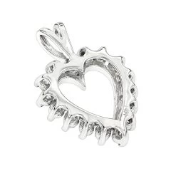 14K White Gold Round Diamond Heart Pendant 0.64ct 16mm 11 14K White Gold Round Diamond Heart Pendant 0.64ct 16mm -Fashion Accessories Shop 14k gold round diamond heart pendant 064ct p 27831 backwh