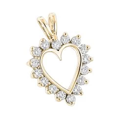14K White Gold Round Diamond Heart Pendant 0.64ct 16mm 9 14K White Gold Round Diamond Heart Pendant 0.64ct 16mm -Fashion Accessories Shop 14k gold round diamond heart pendant 064ct p 27831 ye