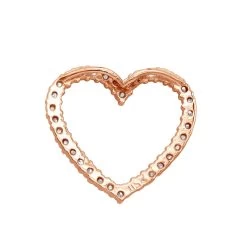 14K White Gold Round Diamond Heart Pendant 0.68ct 22.2mm 15 14K White Gold Round Diamond Heart Pendant 0.68ct 22.2mm -Fashion Accessories Shop 14k gold round diamond heart pendant 068ct p 27681 backro