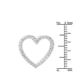14K White Gold Round Diamond Heart Pendant 0.68ct 22.2mm 17 14K White Gold Round Diamond Heart Pendant 0.68ct 22.2mm -Fashion Accessories Shop 14k gold round diamond heart pendant 068ct p 27681 rulerwh 20200306