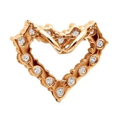 14K White Gold Round Diamond Open Heart Pendant 1.26ct Hidden Bail -Fashion Accessories Shop 14k gold round diamond heart pendant 126ct p 27817 back rose 20220410