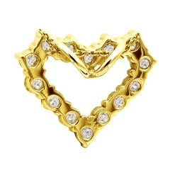 14K White Gold Round Diamond Open Heart Pendant 1.26ct Hidden Bail -Fashion Accessories Shop 14k gold round diamond heart pendant 126ct p 27817 back yellow 20220410