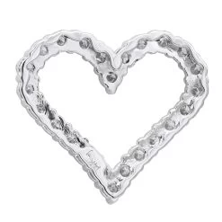 14K White Gold Round Diamond Heart Pendant 1.68ct -Fashion Accessories Shop 14k gold round diamond heart pendant 168ct p 27691 backwh