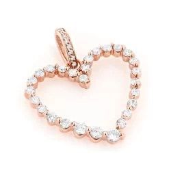 14K Yellow Gold Round Diamond Heart Pendant 1ct 15/16 In (24mm) -Fashion Accessories Shop 14k gold round diamond heart pendant 1ct p 27718 ro