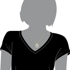 14K Yellow Gold Round Diamond Heart Pendant For Women 2.4ct Open Heart Design -Fashion Accessories Shop 14k gold round diamond heart pendant 240ct p 27714 bodye