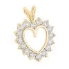 14K Yellow Gold Round Diamond Heart Pendant For Women 2.4ct Open Heart Design -Fashion Accessories Shop 14k gold round diamond heart pendant 240ct p 27714 ye