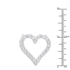 14K White Gold Round Diamond Heart Pendant 3.60ct 29mm -Fashion Accessories Shop 14k gold round diamond heart pendant 360ct p 27692 rulerwh