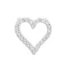 14K White Gold Round Diamond Heart Pendant 3.60ct 29mm