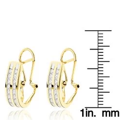 14K White Gold Round Diamond Hoop Earrings 0.63ct -Fashion Accessories Shop 14k gold round diamond hoop earrings 063ct p 134 rulerye