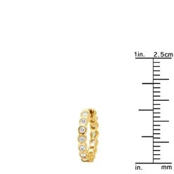 14K Yellow Gold Round Diamond Hoop Huggie Earrings 0.16ct -Fashion Accessories Shop 14k gold round diamond hoop huggie earrings 016ct p 6827 rulerye