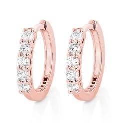 14K White Gold Round Diamond Huggie Earrings Hoops 0.33ct -Fashion Accessories Shop 14k gold round diamond huggie earrings hoops 033ct p 6033 ro