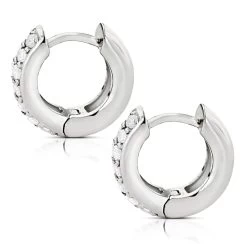 14K Yellow Gold Round Diamond Huggie Earrings Hoops 0.62ct 13 14K Yellow Gold Round Diamond Huggie Earrings Hoops 0.62ct -Fashion Accessories Shop 14k gold round diamond huggie earrings hoops 062ct p 6034 backwh