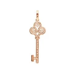 14K White Gold Round Diamond Key Pendant 1.57ct -Fashion Accessories Shop 14k gold round diamond key pendant 157ct p 30603 backro