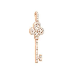 14K White Gold Round Diamond Key Pendant 1.57ct -Fashion Accessories Shop 14k gold round diamond key pendant 157ct p 30603 ro