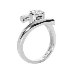 14K White Gold Round Diamond Ladies Ring 0.75ct 14.9mm -Fashion Accessories Shop 14k gold round diamond ladies ring 075ct p 29449 back white