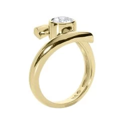 14K White Gold Round Diamond Ladies Ring 0.75ct 14.9mm -Fashion Accessories Shop 14k gold round diamond ladies ring 075ct p 29449 back yellow