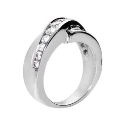 14K White Gold Round Diamond Ladies Ring 0.80ct 7.7mm -Fashion Accessories Shop 14k gold round diamond ladies ring 080ct p 29630 back white