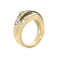 14K White Gold Round Diamond Ladies Ring 0.90ct 14.1mm -Fashion Accessories Shop 14k gold round diamond ladies ring 090ct p 29355 back yellow