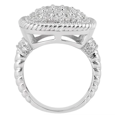 14K White Gold Round Diamond Ladies Ring 1.22ct 6.6mm 5 14K White Gold Round Diamond Ladies Ring 1.22ct 6.6mm - Image 3