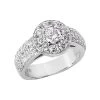 14K White Gold Round Diamonds Ladies Ring 1.27ct