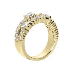 14K White Gold Round Diamond Ladies Ring 1.40ct 8.6mm -Fashion Accessories Shop 14k gold round diamond ladies ring 140ct p 29428 back yellow