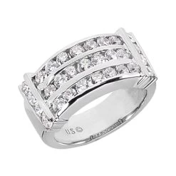 14K White Gold Round Diamond Ladies Ring 1.45ct