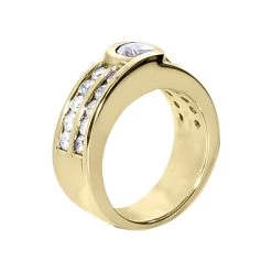 14K White Gold Round Diamond Ladies Ring 1.50ct 8.2mm -Fashion Accessories Shop 14k gold round diamond ladies ring 150ct p 29560 back yellow