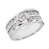 14K White Gold Round Diamond Ladies Ring 1.50ct 8.2mm