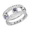 14K White Gold Round Diamond Ladies Ring 1.50ct 10.5mm