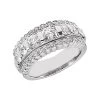 14K White Gold Round Diamond Ladies Ring 1.61ct 8.9mm