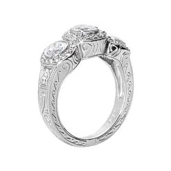 14K White Gold Round Diamond Ladies Ring 1.69ct 5.4mm -Fashion Accessories Shop 14k gold round diamond ladies ring 169ct p 29373 back white