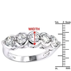 14K White Gold Round Diamond Ladies Ring 2.25ct 1/4in (7mm) -Fashion Accessories Shop 14k gold round diamond ladies ring 225ct p 29159 rulerwh