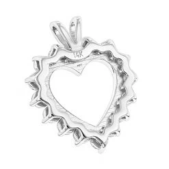 14K White Gold Round Diamond Open Heart Pendant For Women 1.9ct -Fashion Accessories Shop 14k gold round diamond open heart pendant for women 19ct backwh