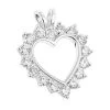 14K White Gold Round Diamond Open Heart Pendant For Women 1.9ct -Fashion Accessories Shop 14k gold round diamond open heart pendant for women 19ct mainwh