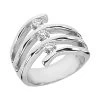 14K White Gold Round Diamond Right Hand Ladies Ring 0.30ct
