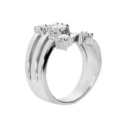 14K White Gold Round Diamond Right Hand Ring 0.59ct -Fashion Accessories Shop 14k gold round diamond right hand ring 059ct p 29735 back white