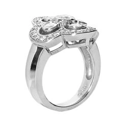 14K White Gold Round Diamond Right Hand Ring 1.33ct -Fashion Accessories Shop 14k gold round diamond right hand ring 133ct p 29745 back white
