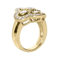 14K White Gold Round Diamond Right Hand Ring 1.33ct -Fashion Accessories Shop 14k gold round diamond right hand ring 133ct p 29745 back yellow