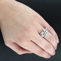 14K White Gold Round Diamond Right Hand Women's Ring 0.60ct -Fashion Accessories Shop 14k gold round diamond right hand womens ring 060ct p 29811bod