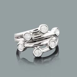 14K White Gold Round Diamond Right Hand Women's Ring 0.60ct -Fashion Accessories Shop 14k gold round diamond right hand womens ring 060ct p 29811box