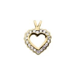 14K White Gold Round Diamond Scalloped Heart Pendant 0.27ct -Fashion Accessories Shop 14k gold round diamond scalloped heart pendant 027ct p 27828 yellow 20220426