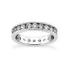 Thin 14K White Gold Round Diamonds Eternity Band 1.54ct