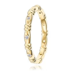 14K Yellow Gold Round Diamonds Eternity Ring For Women 0.14ct -Fashion Accessories Shop 14k gold round diamonds eternity ring 014ct p 24866 backye